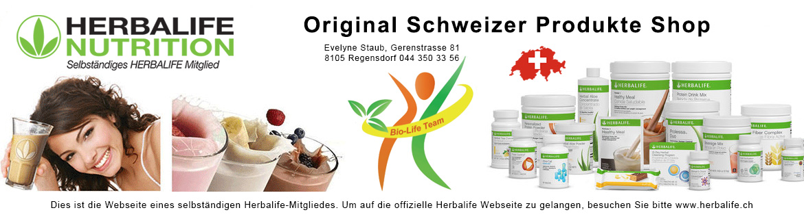 Biolife Team - Selbständiges Herbalife Mitglied - Evelyne Staub - Herbalife Online-Shop